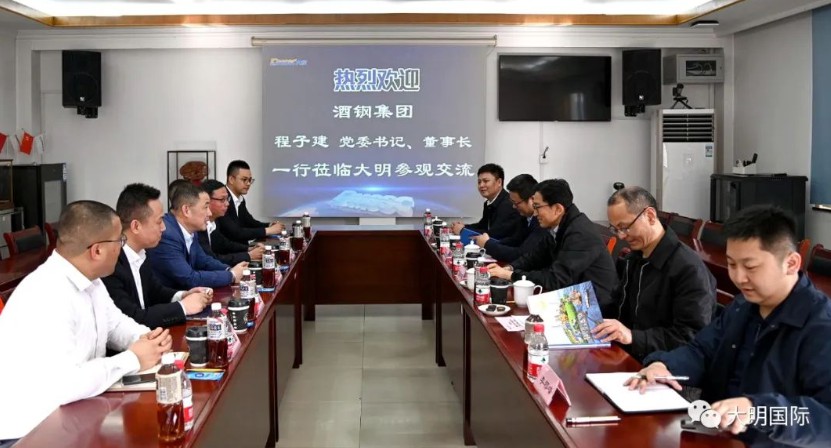 酒鋼集團黨委書記、董事長程子建一行來訪大明